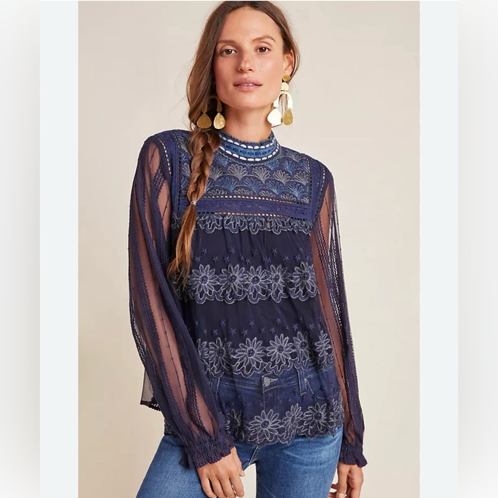 Anthropologie stunning and unique lace top